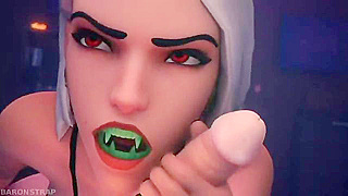 Ashe Seduces Tied-Up Mercy with Slow Blowie in Hot Hentai Moment