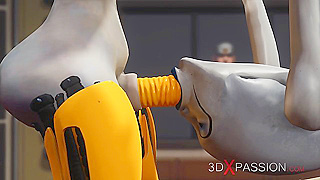Futanari Android Seduces Alien Scientist in Steamy Lab Experiment