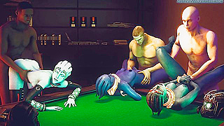 Asari Dancers Surrender to Fiery Alien Pleasures in Hot Group Tryst