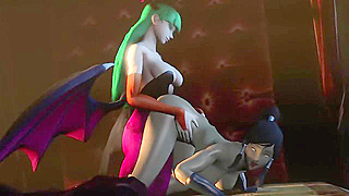 Morrigan Takes Control with Fierce strapon Desire in Steamy Encounter