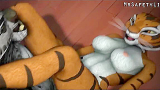 Tai Lung Overpowers Mistress Tigress in Fiery Martial Arts Rendezvous