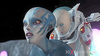 Alien Temptress Takes Him Deep Under Starlit Skies in Cosmic Encounter