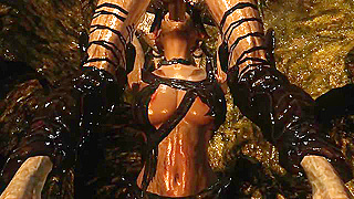 Demoness Tempts Mighty Orc with Steamy Blowjob Fantasy Ride