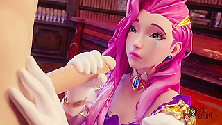 Seraphina Swallows Triple Load in Steamy Hentai Blowbang Fantasy