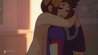 Ochako Tempts Izuku in Forbidden MHA Tryst Under Moonlight