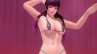 Nyotengu Tempts Fighters with Sizzling Pole Dance in or Alive Realm