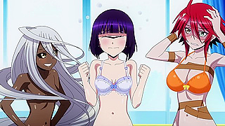 Voluptuous Monster Babes Flaunt Sexy Lingerie in Steaming Hot Ecchi Scenes