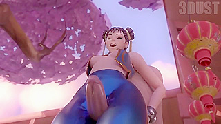 Chun-Li Teases with Silky Thighs Leading to Mind-Blowing Climax