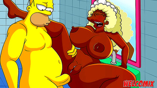 Curvy Maid Enjoys Wild Ride in Horny Simpsons Parody Adventure