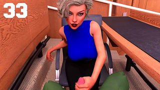 Busty Teacher Tempts Student with Hot Blowjob Handjob in Classroom Secret Rendezvous