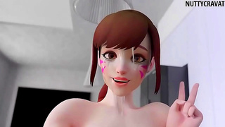 Mercy Surrenders to D.Vas Fiery Desires in Hot Overwatch Tryst
