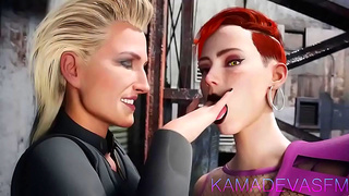Meredith Aurora Ignite Passion With Steamy Lesbian Kiss in Hentai Fantasy