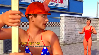 Busty 3D Waifu Transforms Car Wash Into Hot Hentai Adventure