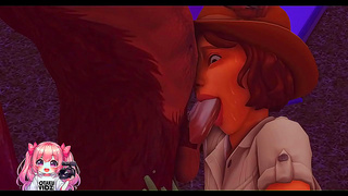 Bigfoot Seduces Lonely Park Ranger in Wild Forest Tryst Under Moonlight