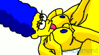 Marge Simpsons Seductive Encounter in Sultry Anime Fantasy
