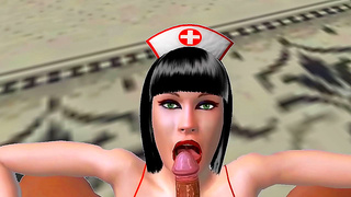 Nurse Tempts Doctor with Hot Blowjob in Steaming Hentai Clinic Encounter