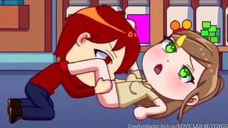 Shy Bimbo Takes The Plunge With Her Rival In A Spicy Romantic Encounter