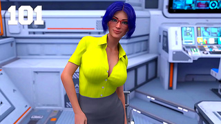 Curvy Blue-Bombshell MILF Craves Out-of-This-World Pleasure in Steamy Hentai Adventure