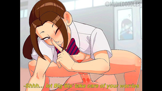 Nene Dominates Class with Seductive Blowjob Fantasies in Action
