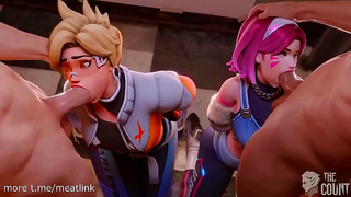 D.Va Tracer Ignite Passion in Fiery Overwatch Encounter