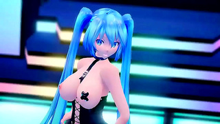 Mikus Lush Curves Fuel Steaming 3D Desires in Hot MMD Fantasy Ride
