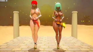 Pyrrhas Seductive Dance Unleashes Burning Lust in RWBY Fantasy Realm