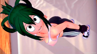 Tsuyu Asuis Sweaty Workout Turns Into Naughty Midnight Fantasy Fulfillment