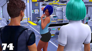 Blue-Haired Beauty Meets Curvy Doc in Hot 3D Lesbian Encounter