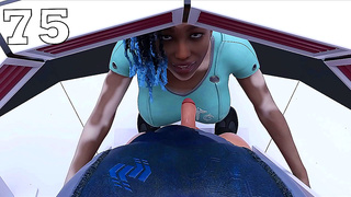 Vitiligo Beauty Devours Hard Cock in Steamy Sci-Fi Blowjob Fantasy