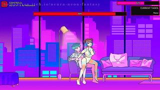 Neon Dreams: Adorable Gamer Babe Seduces Me in VR Fantasy Realm – Hot Encounter Begins