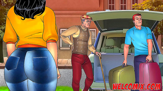 Voluptuous Animated Beauty Tempts Elderly Guy in Spicy Tryst