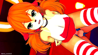 Bikini Babe Lures Lover into Hot Anime Bedroom Tryst
