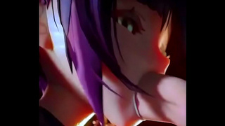 Gorgeous Genshin Babe Rides Dick Wildly in Hot Animated Encounter