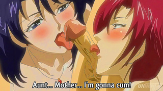 Stepmom Seductive StepAunt Tease Curious Teen in Wild Hentai Threesome