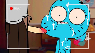 Gumball Unleashed: Hot 3D Blowbang Handjob Action in Wild Animated Lust