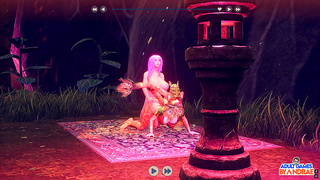Pawsmati Goddess Enjoys Wild Triple Delight in Steaming 3D Hentai Fantasy
