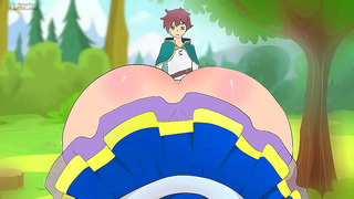 Aqua Teases Kazuma with Busty Allure in Hot Milf Adventure