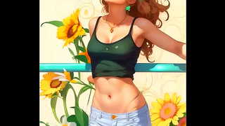 Luscious Anime Beauty Teases Her Man in Hot Bedroom Fantasy