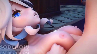Lana Gets Pounded by Thick Dick Cries Out from Mind-Blowing Cream Pie in Genshin Fantasy