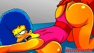 MILF Marge Tempts Homer with Busty Yoga Moves in Horny Cartoon Heat