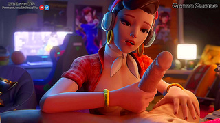 D.Va Embraces Giant Cock in Busty Overwatch Delight – Hot Hentai Action