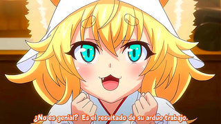 Kitsune Babe Teases Her Curves Before Wild Hentai Tryst