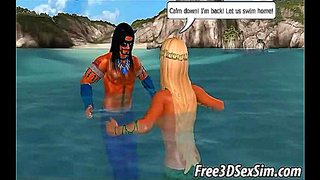 Blonde Mermaid Rides Wild Waves in Hot 3D Fantasy Fuck Fest