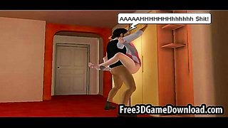 Teen Seductive Lover in Hot 3D Animated Tryst