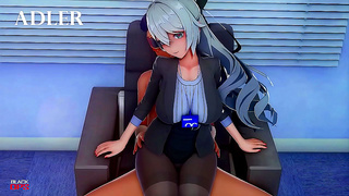 Horny Secretary Rides Bosss Thick Cock in Steamy Office MMD Fantasy