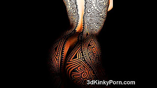 Alluring 3D Hentai Goddess Takes in Sexy Latex Dominance Fantasy