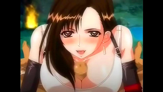 Tifas Hot Blowjob fantasy Unfolds in Final Fantasy VII Erotic Animation