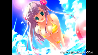 Seductive Ecchi Babe Teases Mate with Steamy Strip Routine