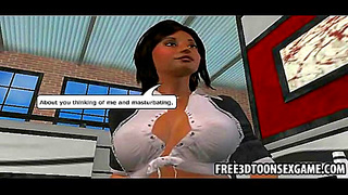 Teen Pleasures Two Men in Steamy 3D Animated Mnage Trois