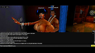 Fiery 3D Anime Goddess NickyVD Rides Rough Dick in Hot IMVU Action